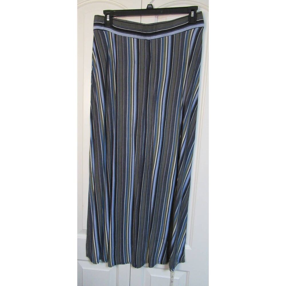 Westport Blue Stripe Long Skirt